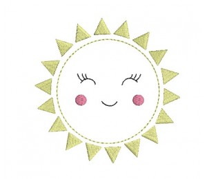 Stickdatei - Lachende Sonne 